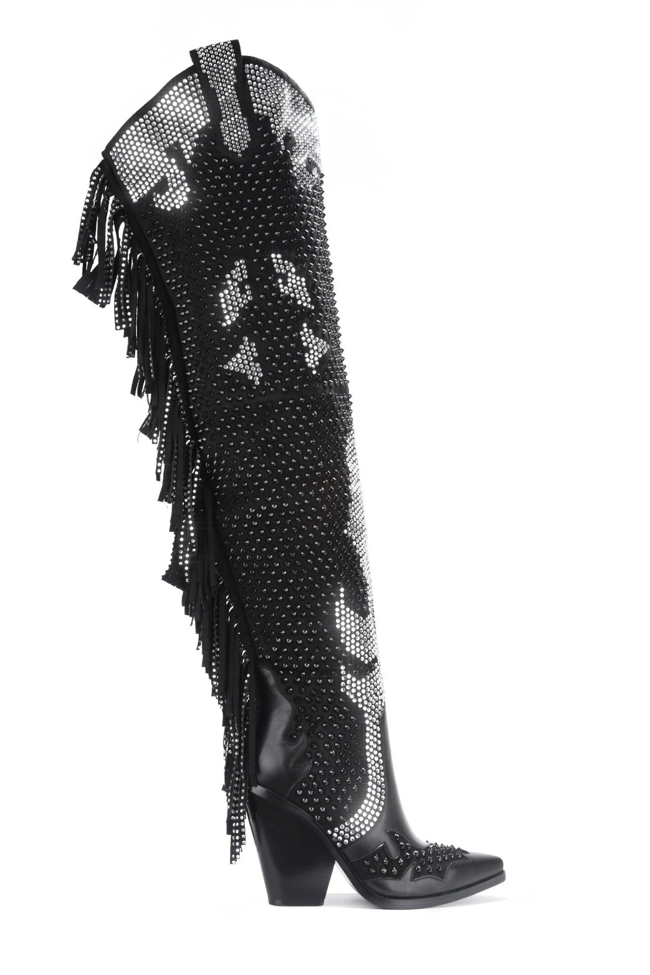 Over-the-knee Fringed Wedge Heel Sexy Fashion Boots