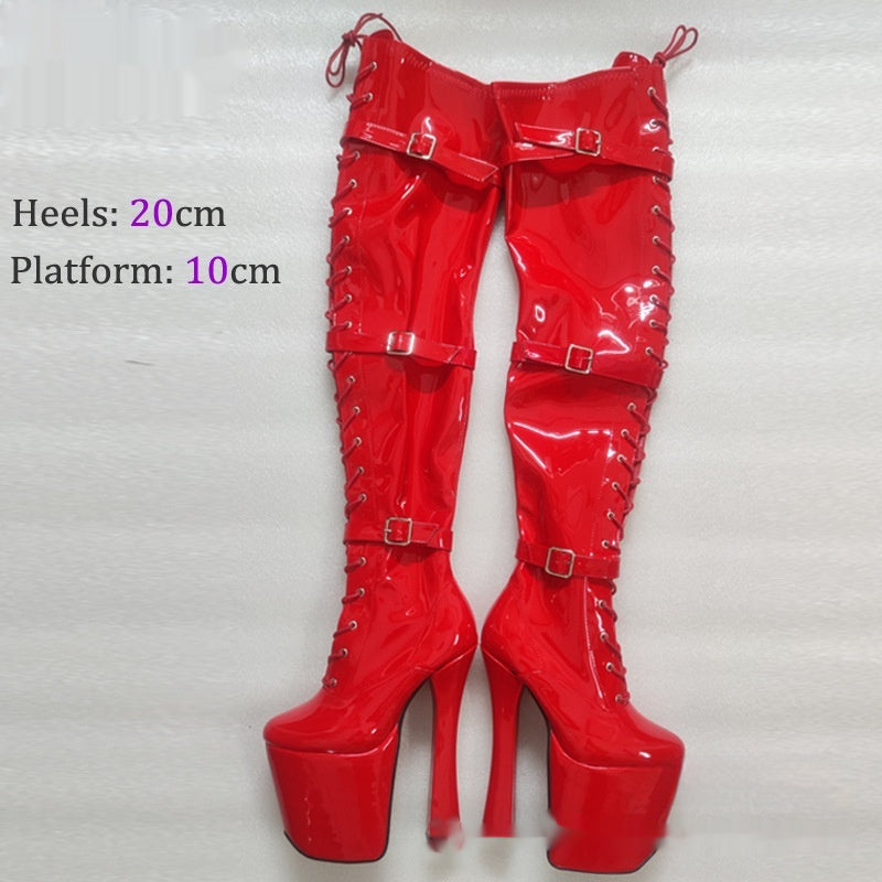 20CM Platform Over-the-Knee Stiletto Boots, Unisex