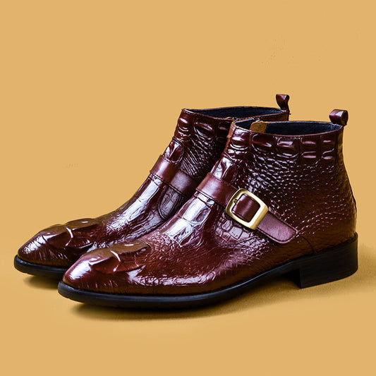 Men’s High-Top British Style Formal Leather Boots
