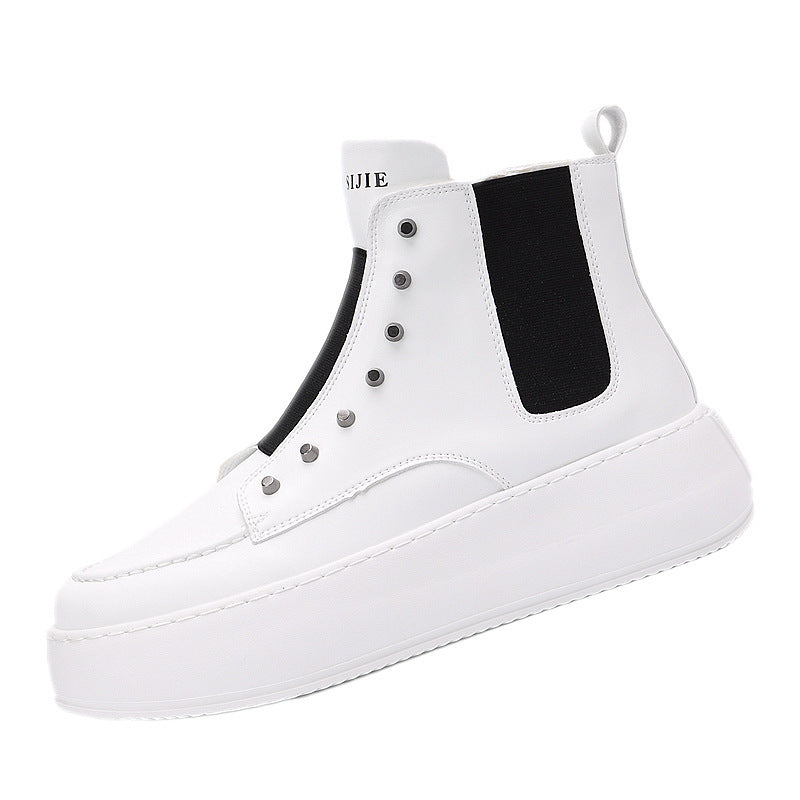 Men’s Korean High Top Casual Shoes Thick Sole Fall