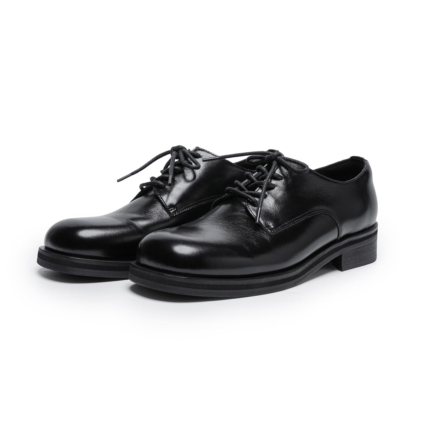 Retro Casual Big Head Derby Synthetic Leather Shoes