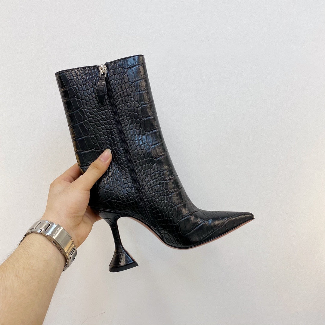 Autumn Winter Print High Heel Fashion Boots