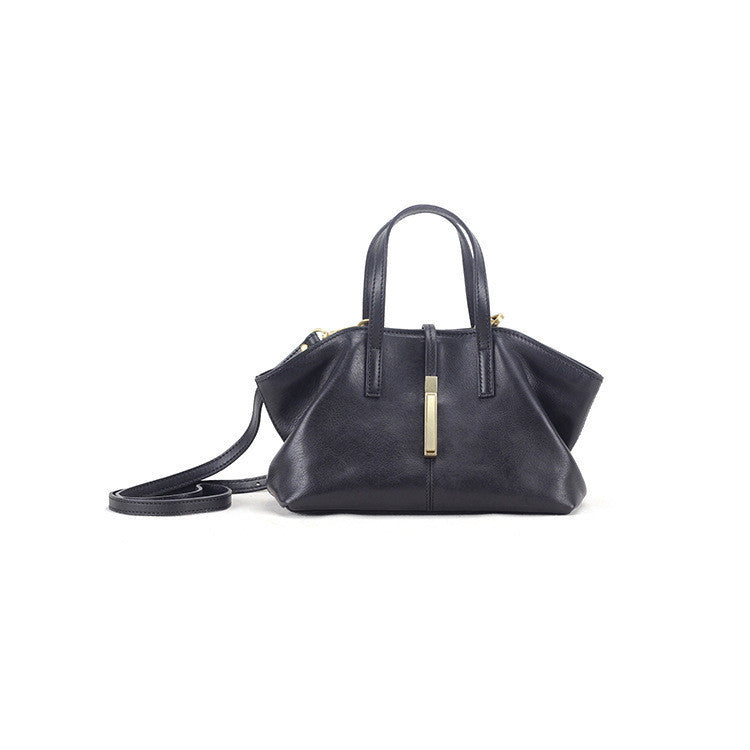 Women's Skeleton-Skin Dumpling Leather Messenger Bag