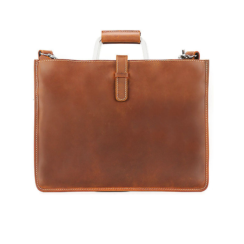 Simple Briefcase British Women's Handmade Retro