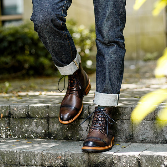 British Men's Retro Martin Boots | Cowhide, Autumn/Winter