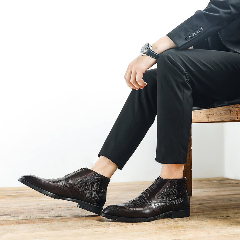 Men's Doc Martens Comfortable Breathable Cowhide Shoes
