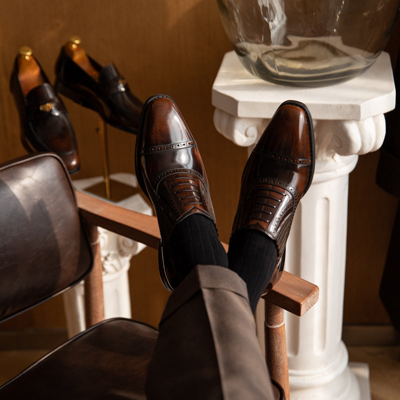 Men’s Cowhide Formal Commuting Leather Dress Shoes