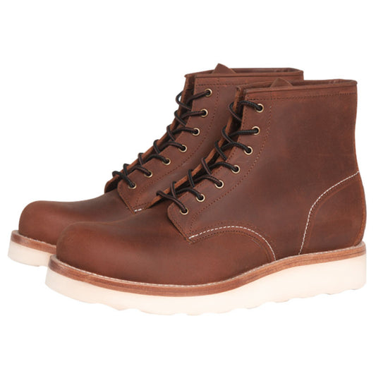 Vintage Leather High Top Martin Boots - Black & Brown