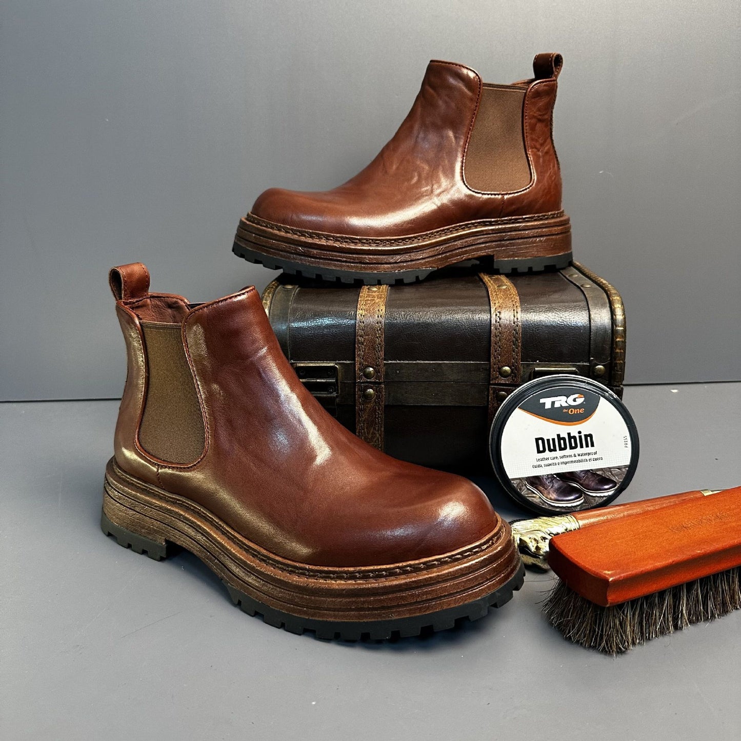 Men's Retro Genuine Leather High-top Martin Boots