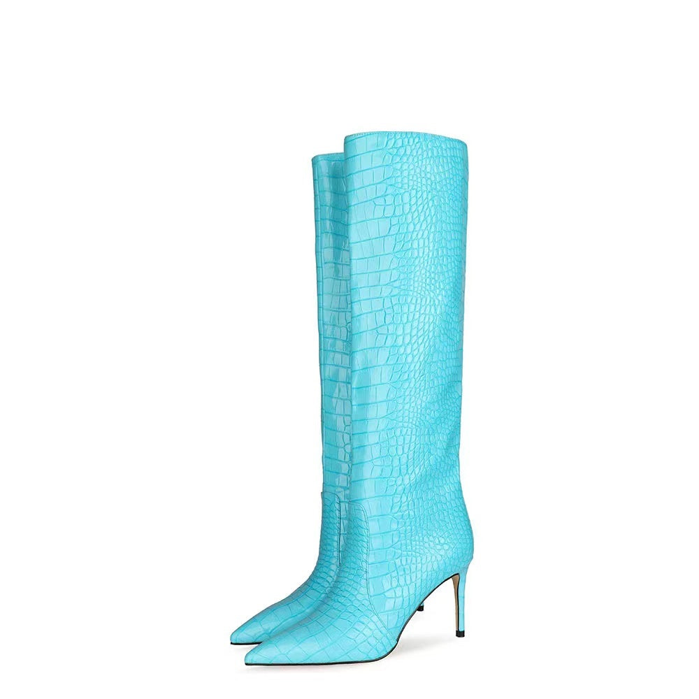 Fluorescent Green Pointed Toe Stiletto High Heels