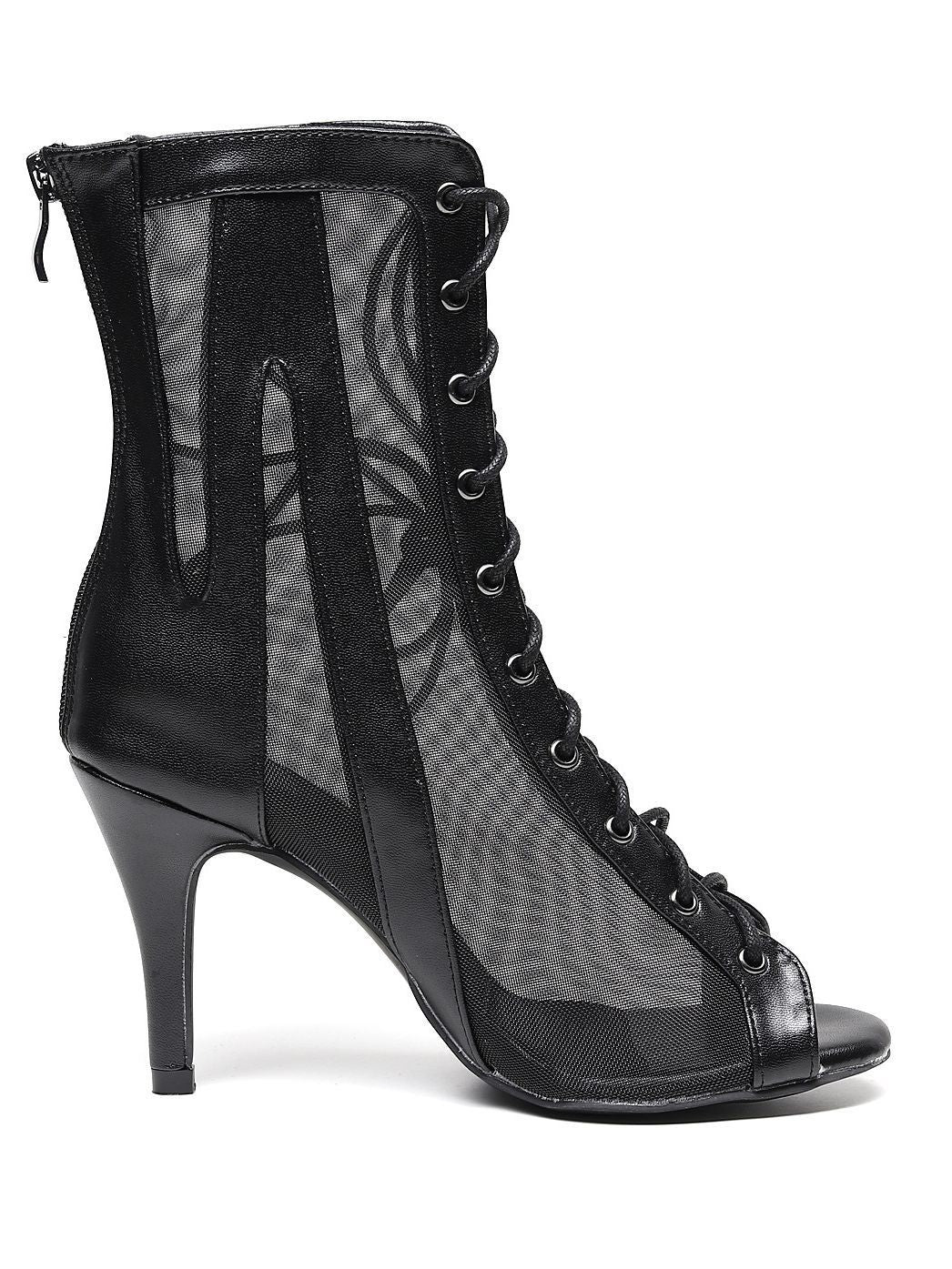 Black High Heel Latin Dance Shoes for Women