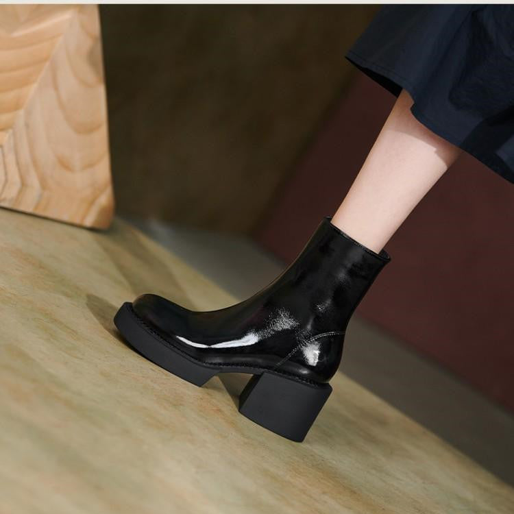 Women's Colorblock Pointed Toe Fringe Short Boots