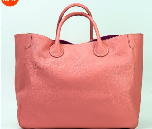 Women's High-Capacity Autumn Genuine Cowhide Handbag
