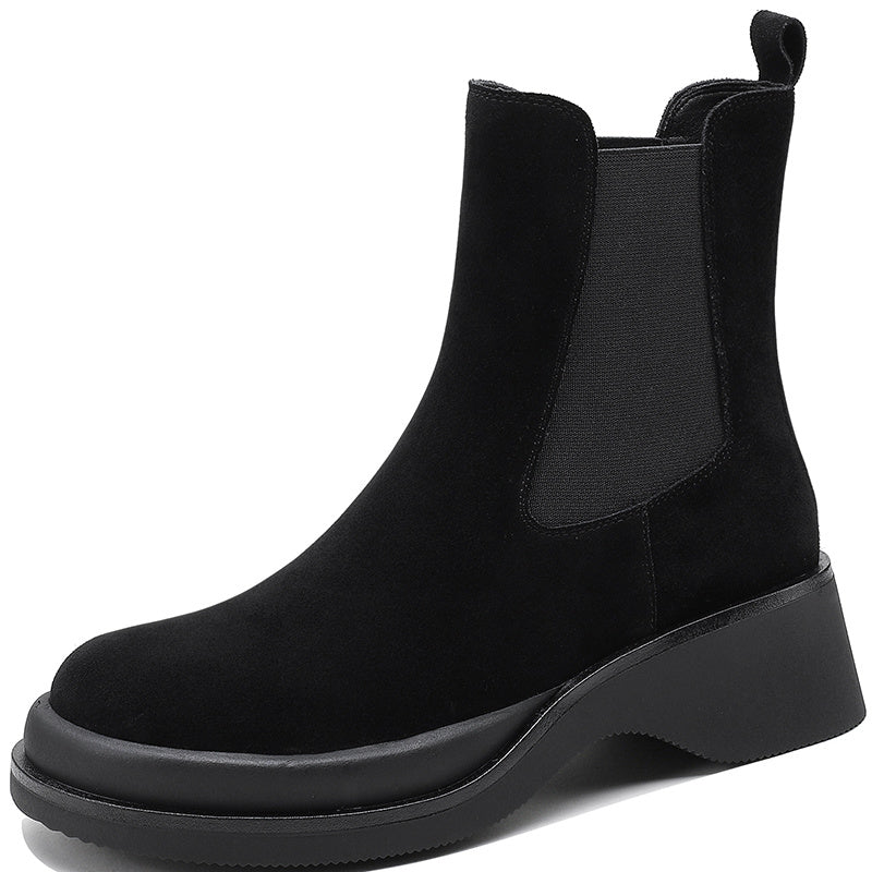Women's Autumn Leather Platform Martin Boots