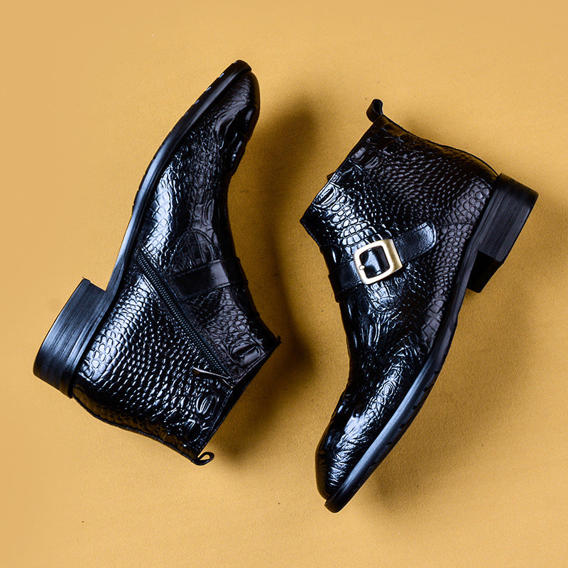 Men’s High-Top British Style Formal Leather Boots