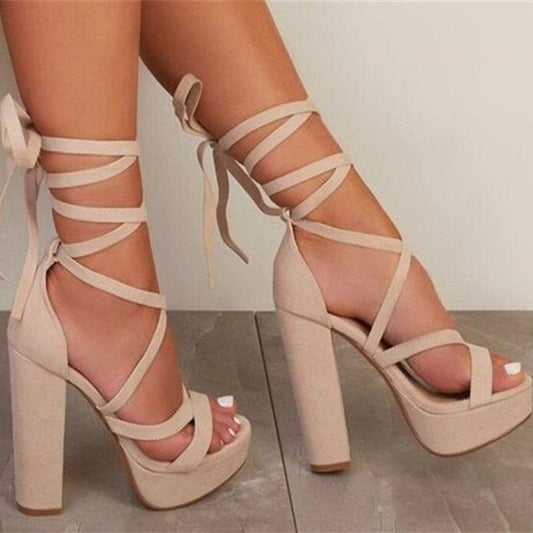 Waterproof Platform Stiletto Heel Strap Sandals