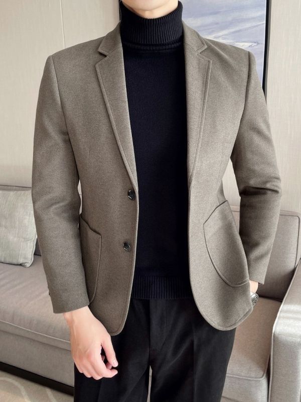 Slim Fit Woolen Blazer for Men