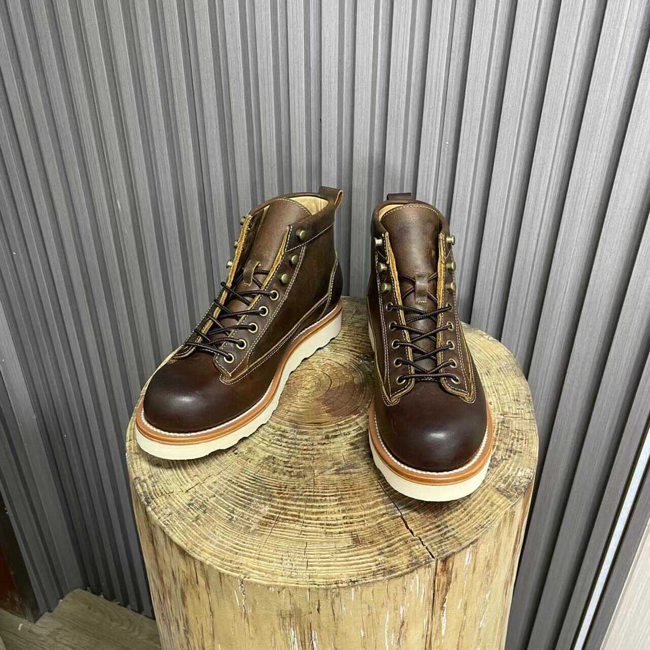 Retro Men's High-Top Motorcycle Boots | Goodyear Welt