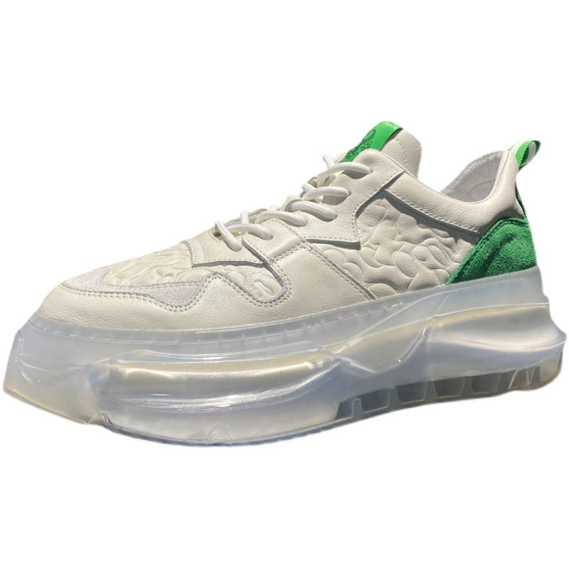 Men's Breathable Air Cushion Dad Sneakers White