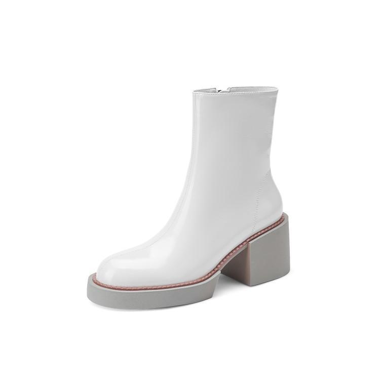 Women's Colorblock Pointed Toe Fringe Short Boots