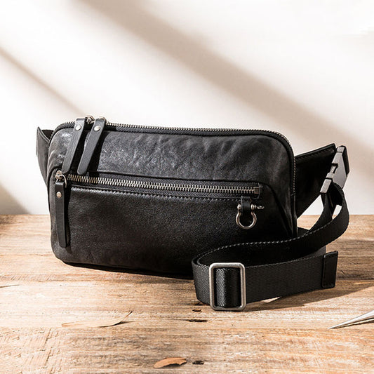 Men's New Vintage Top Layer Cow Leather Casual Bag