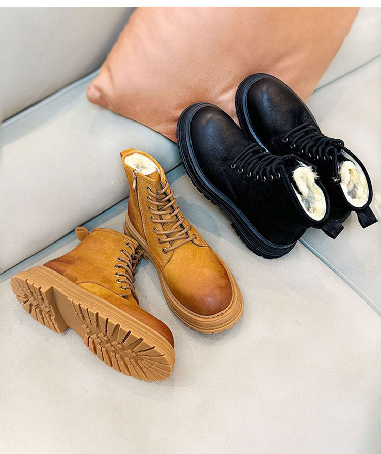 Men's Sheepskin Fur Snow Boots | Dr Martens, Non-slip