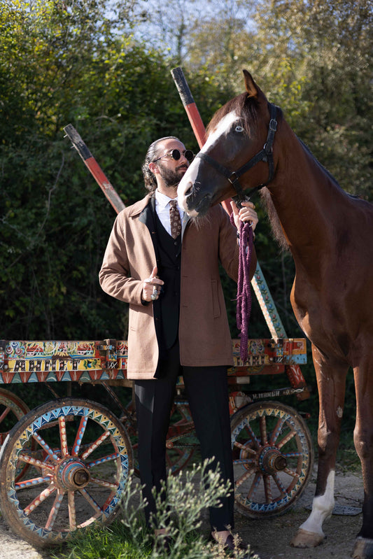 Heritage Brown Wool Blend Coat