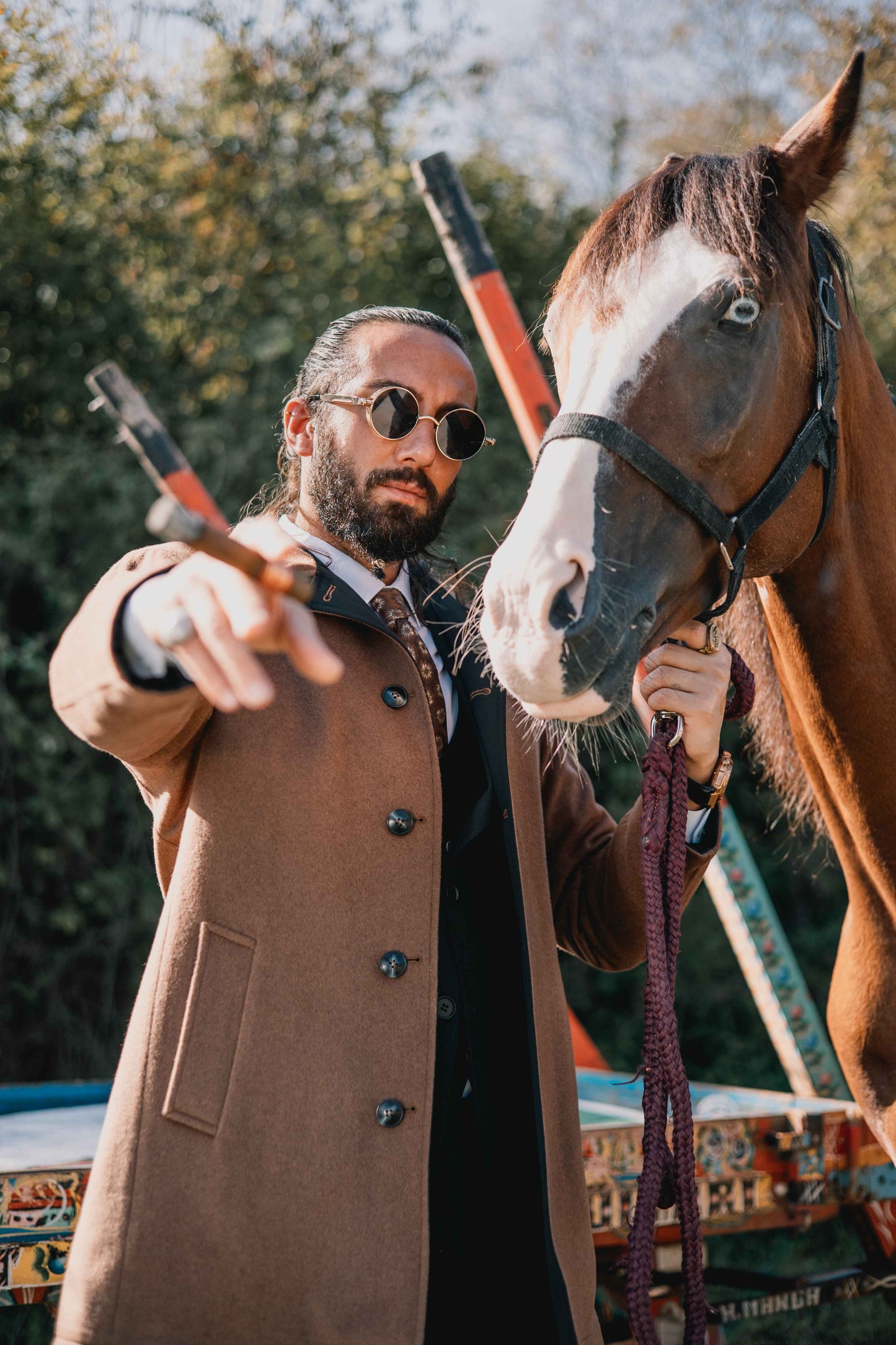 Heritage Brown Wool Blend Coat