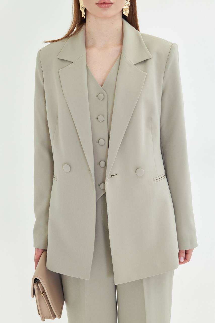 Women’s Pantsuit – Blazer & Wide-Leg Trousers