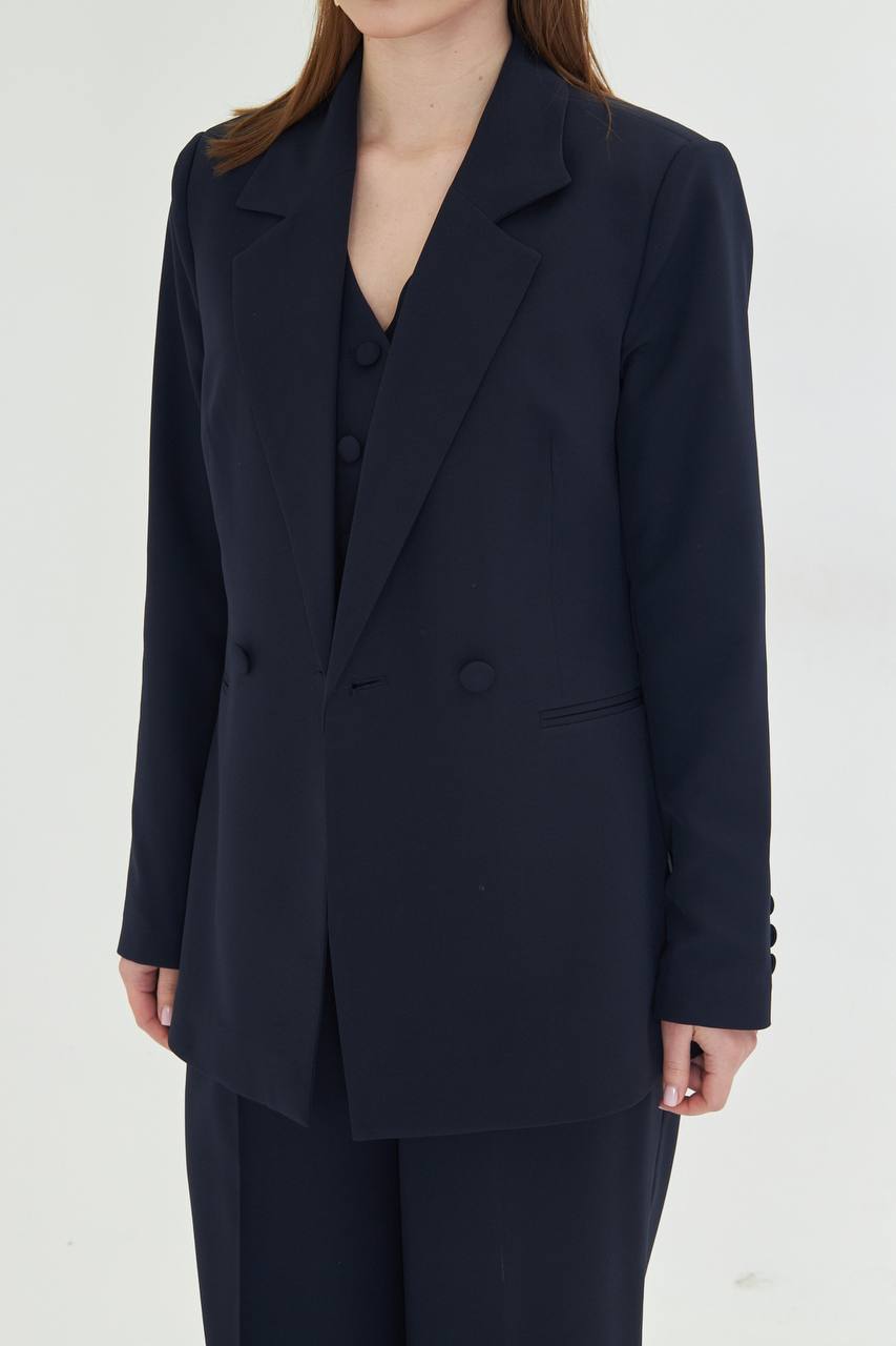 Women’s Pantsuit – Blazer & Wide-Leg Trousers