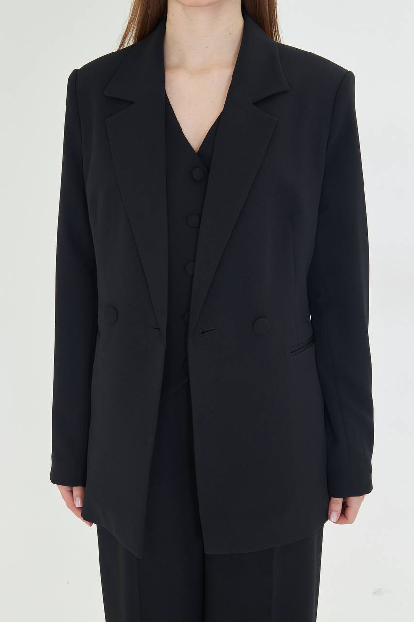 Women’s Pantsuit – Blazer & Wide-Leg Trousers