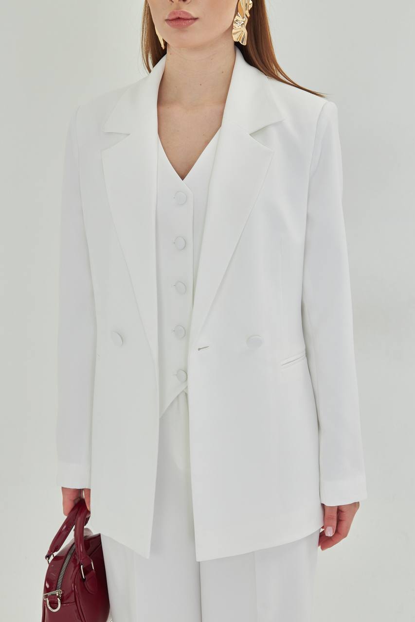 Women’s Pantsuit – Blazer & Wide-Leg Trousers