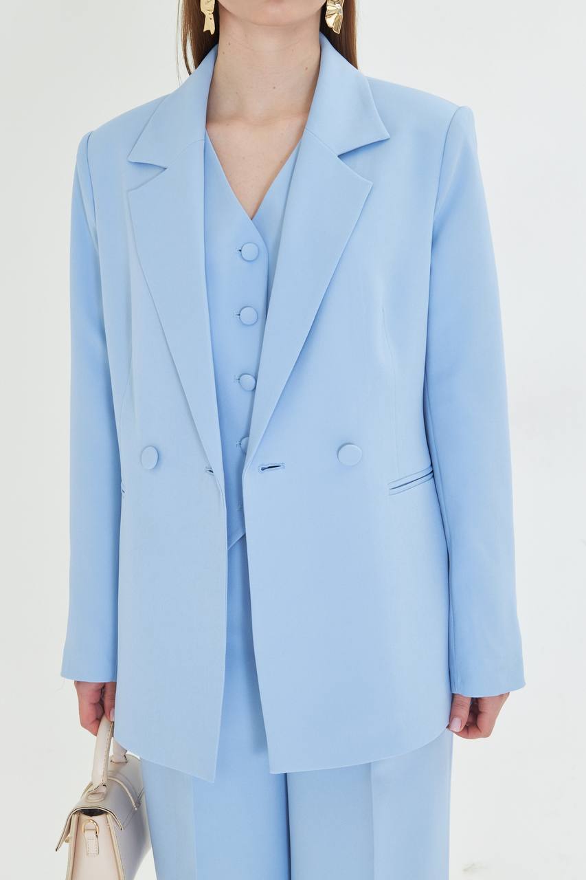 Women’s Pantsuit – Blazer & Wide-Leg Trousers