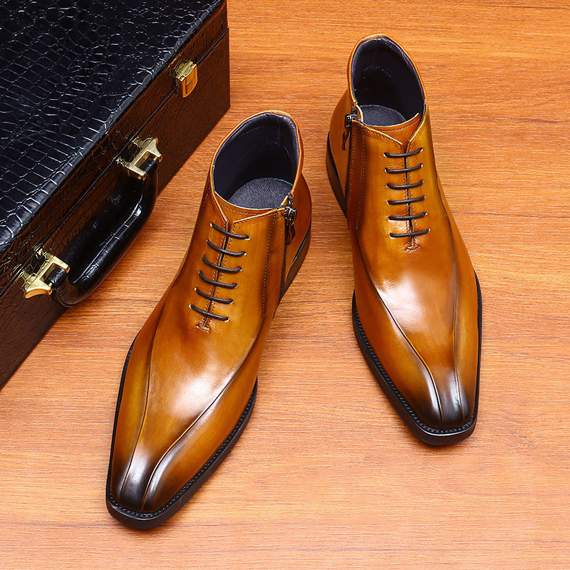 Men’s Genuine Leather Pointed Toe Business Shoes