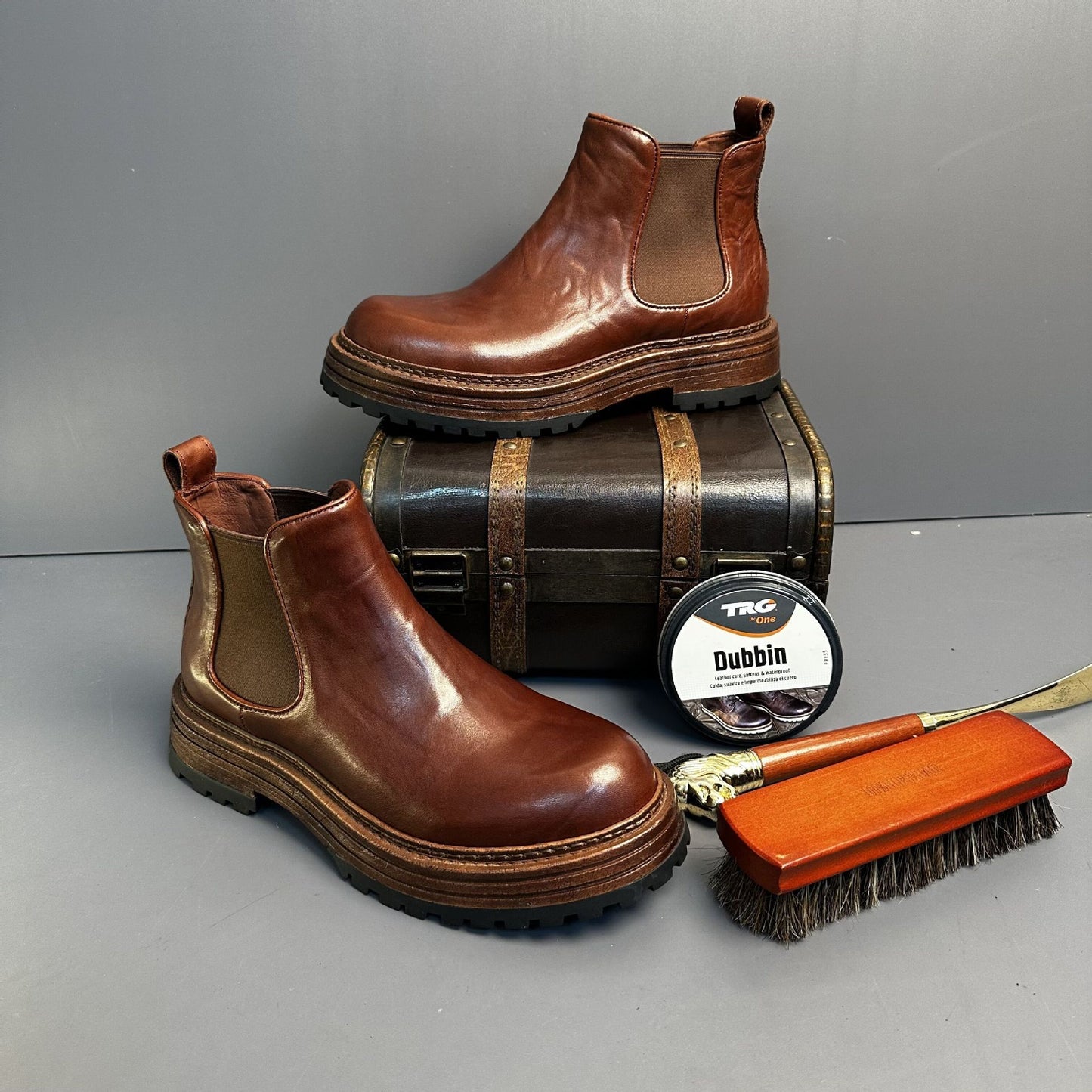 Men's Retro Genuine Leather High-top Martin Boots