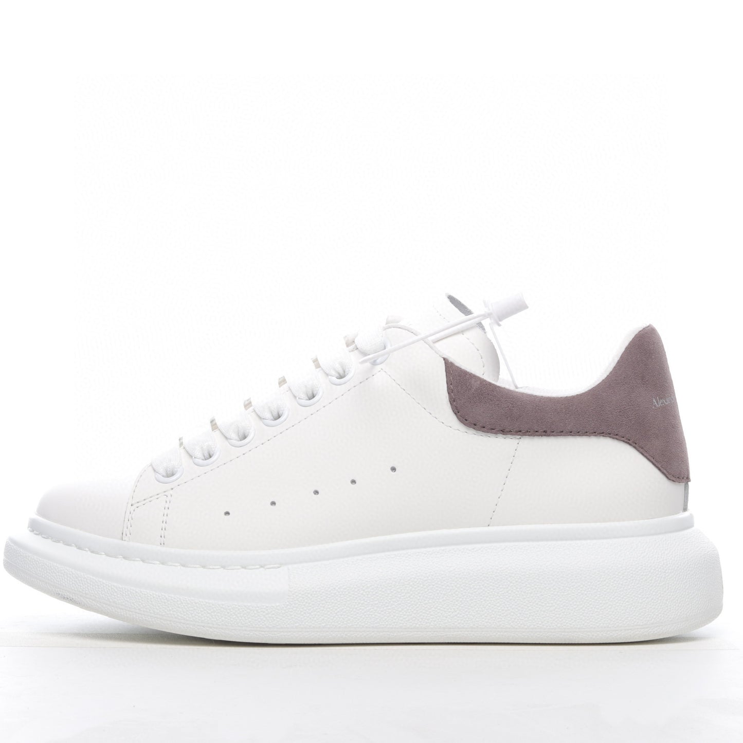 Multicolor Gradient Leather Sneakers Thick Sole