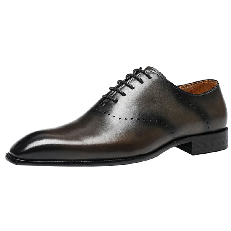 Oxford Men's Retro Leather Lace-Up Casual Shoes
