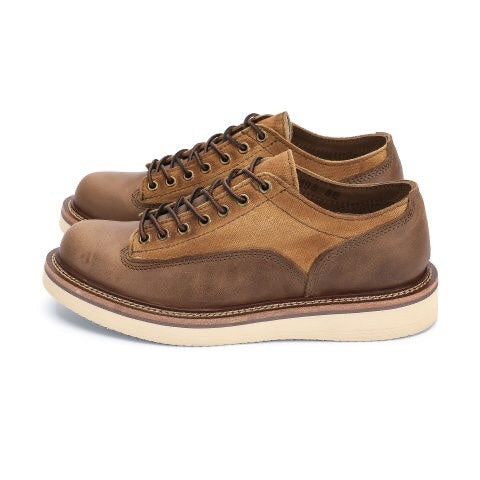 Retro Casual Low-top Leather Shoes, Breathable Flat Heel