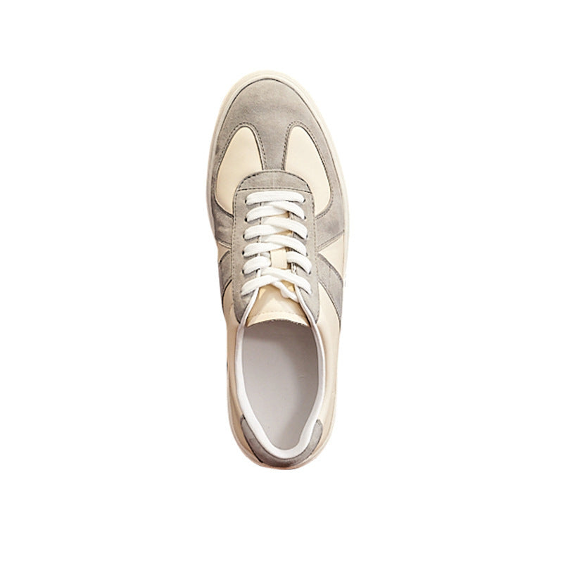 Retro Colorblock Casual Flat Skateboard Shoes Men