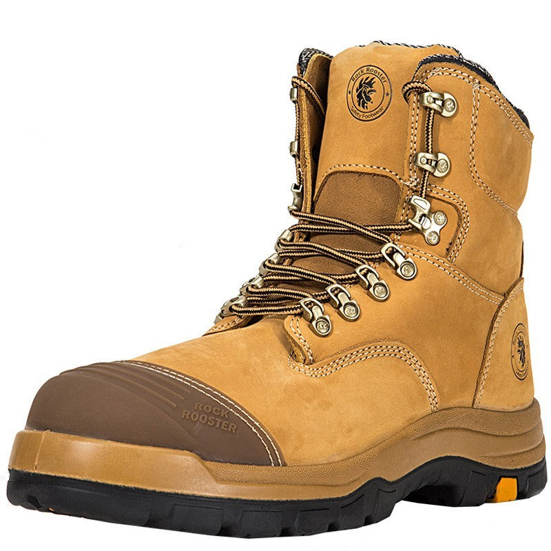 Men's Steel Toe Cowhide Breathable Work Shoes Summer
