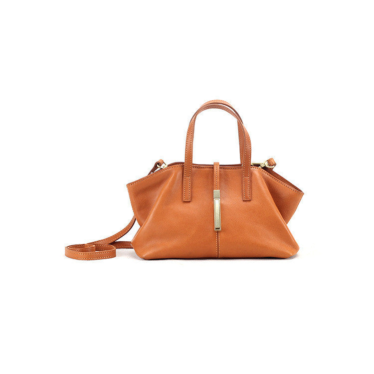 Women's Skeleton-Skin Dumpling Leather Messenger Bag