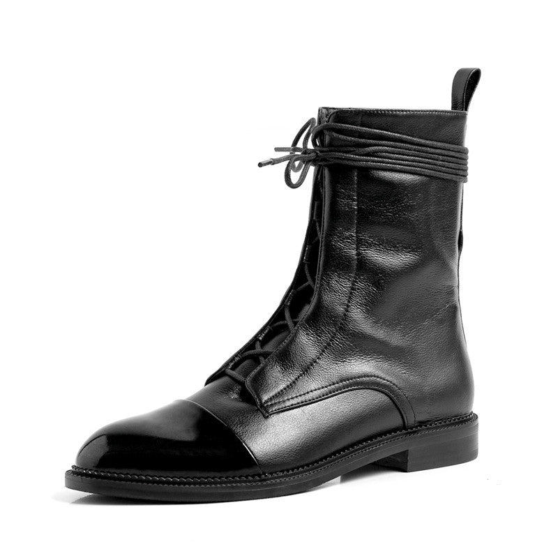 British Style Ladies Martin Boots with Soft PU Leather