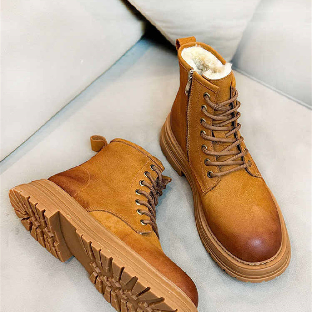 Men's Sheepskin Fur Snow Boots | Dr Martens, Non-slip