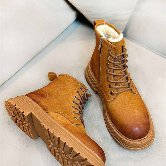 Men's Sheepskin Fur Snow Boots | Dr Martens, Non-slip