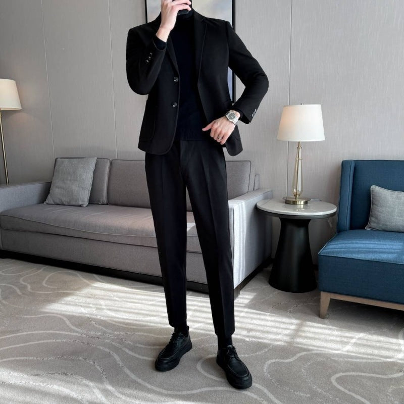 Slim Fit Woolen Blazer for Men