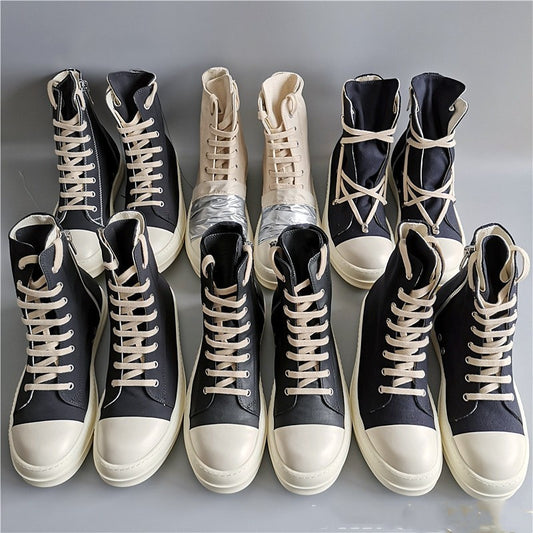 High Top Canvas Shoes with Thick TPU Sole Unisex