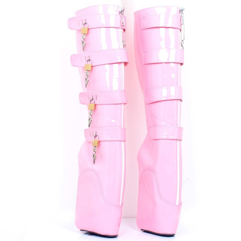 Men's Oversized High Barrel Rubber Boots - White/Black
