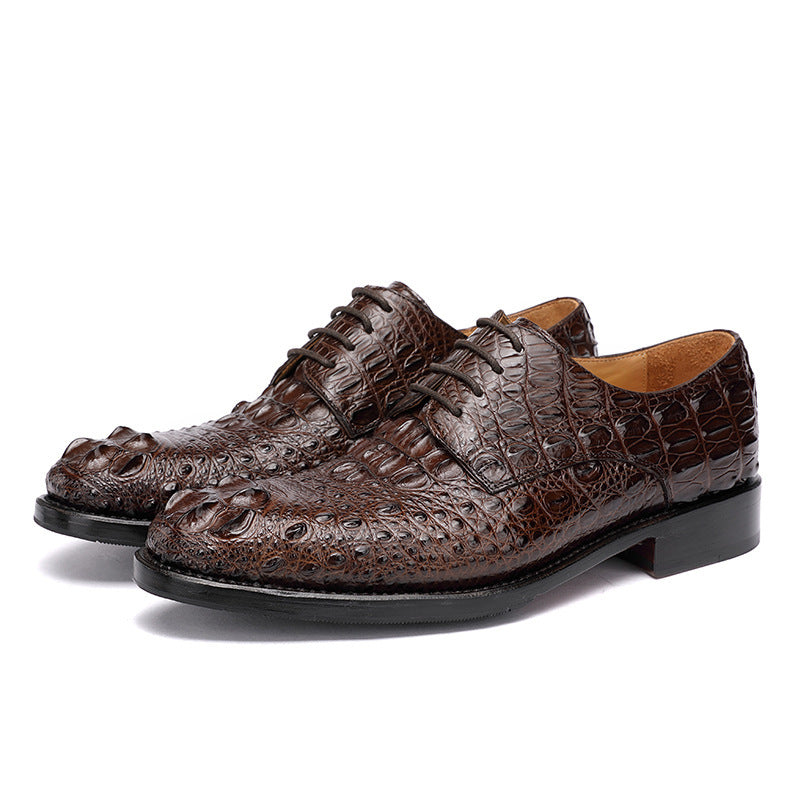 Handmade Crocodile Leather Men's Formal Business Shoes