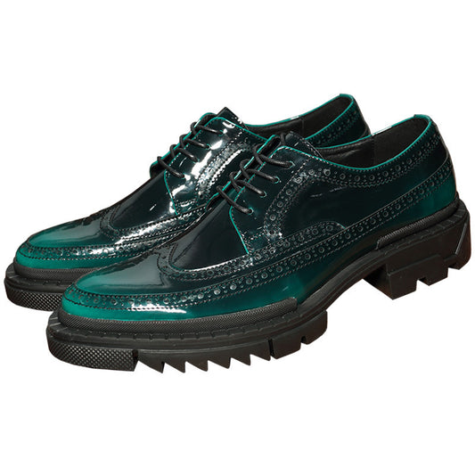 Men’s Genuine Leather Platform Height-Increasing Shoes