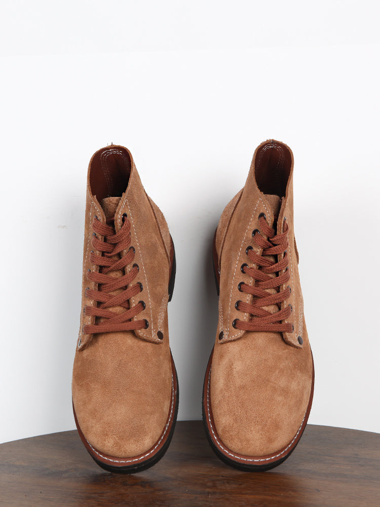 European & American Mid-top Retro Ankle Boots Khaki